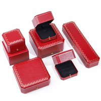 Boîte à bijoux en carton rouge personnalisée avec logo pour bracelets, boucles d'oreilles, colliers et bagues – Vente en gros usine