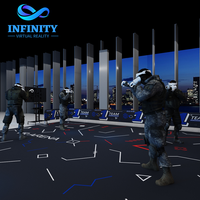 Sistema de Arcade de Tiro VR Inalámbrico, Arena de Movimiento Libre, Simulador de Juego Multijugador para 4-10 Jugadores, Equipo de Entretenimiento