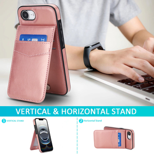 Funda de Cuero PU LT con Soporte Magnético y Ranuras para Tarjetas para 17 Pro/17E/16E, Antideslizante, con Soporte y Protección Antiarañazos - Product Image 2
