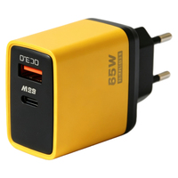 Boîtier de chargeur GaN 65W X003 avec entrée USB-C, prise EU, boîtier en plastique pour charge rapide PD