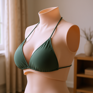 Prothèse mammaire en silicone C Cup, forme réaliste, pour combinaison femme à col montant, toutes saisons, style uni - Product Image 2