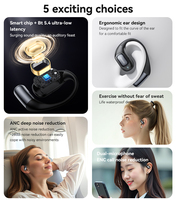 Casque BT Yesido BT5.4 avec design étanche, double microphone, suppression active du bruit OWS, YSP23
