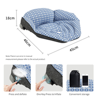 Coussin d'assise gonflable manuel sans soufflage à la bouche, coussin d'air portable, support ergonomique pour chaise de bureau et voyage