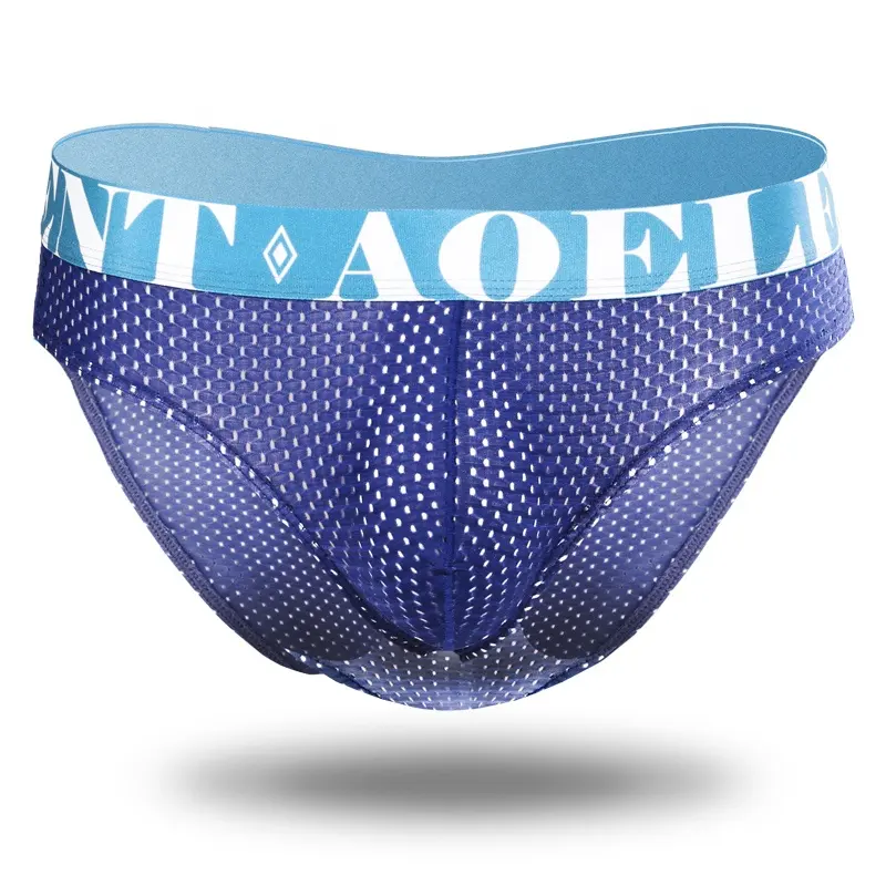 Biancheria intima da uomo slip mesh top u convesso giovani sexy a vita bassa traspirante in nylon shorts all'ingrosso uomo infradito boxer