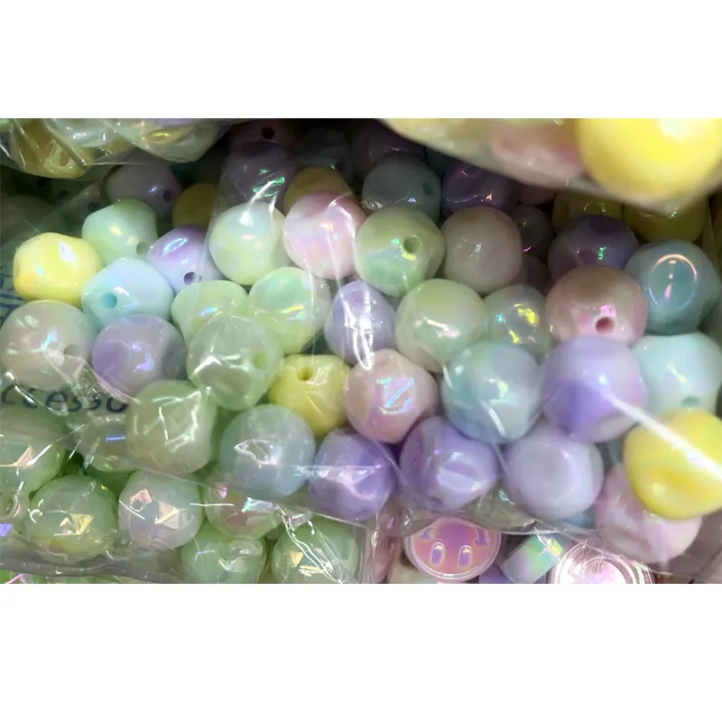 Starry Sky Luminous Two-Tone FIG Perforated Beads DIY Holiday Birthday Gifts Handmade Acrylic Plastic Lucite Beads