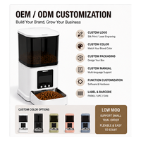 Distributeur automatique de nourriture pour animaux de compagnie OEM ODM en gros, distributeur intelligent de nourriture, logo personnalisé, couleur, emballage, marque privée, fourniture pour les marques d'articles pour animaux de compagnie