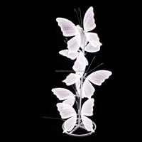 Fournitures de mariage décoration de scène Led papillon route Guide aile support lampadaire passerelle lumière décoration