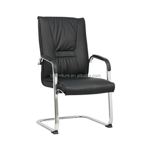 Silla de Oficina Moderna de Malla Negra con Base de Hierro con Acabado Electrochapado Resistente, Directo de Fábrica OEM, para Salas de Espera - Product Image 2