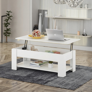 Modern Adjustable <strong>Lift</strong> up Top <strong>Coffee</strong> <strong>Table</strong> with Storage for Home or Hotel New Wooden Panel <strong>Coffee</strong> Bar Furniture - Product Image 5