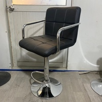 Tabouret de bar pivotant en cuir PU à hauteur réglable, ergonomique, avec dossier en cuir, chaise haute réglable en hauteur pour bar, vente en gros