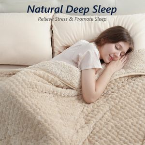 Mùa Đông Chăn Chăn Trọng Cho Người Lớn Nữ Hoàng Kích Thước Ấm <span class=keywords><strong>Sherpa</strong></span> Lông Cừu Ngủ Bình Tĩnh Mềm Mại Ấm Cúng - Product Image 3