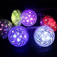 Lampes LED à points couleur pleine gamme 60mm GS8206 DC24V IP65 18pcs SMD5050 RGB double face avec contrôleur WIFI pour parcs à thème