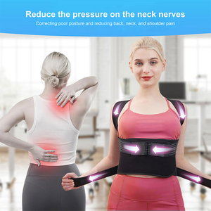 Unisex <b>Back</b> <b>Brace</b> Shoulder Open <b>Back</b> Lumbar Fixation Strap <b>Back</b> Shoulder Posture Corrector <b>Back</b> <b>Brace</b> Support Straightener - Product Image 4