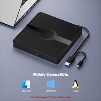 Drive Blu-ray Eksternal BD-Combo Portabel BD DVD CD RW Burner USB 3.0 Tipe-C Drive Optik untuk Laptop Windows