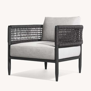Ensemble de canapés de jardin en corde moderne et luxueux pour terrasse, salle à manger, bord de piscine, hôtels, parcs, restaurants, plages - Meubles de loisirs durables - Product Image 2