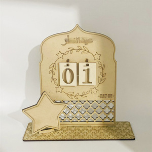 ปฏิทินไม้ DIY ตกแต่งบ้าน นับถอยหลัง ดาว พระจันทร์ ของขวัญตกแต่งบ้าน ของตกแต่งไม้แบบใหม่สำหรับส่งออกต่างประเทศ - Product Image 3