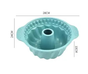 10 pollici spirale rotonda Silicone bunt Pan stampo cottura utensili da cucina pasticceria Silicone teglie per torte antiaderente stampi per Bakeware