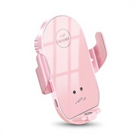 Chargeur de voiture sans fil à charge super rapide 66W, support de téléphone intelligent en plastique avec capteur, fixation sur tableau de bord ou grille d'aération, taille universelle standard