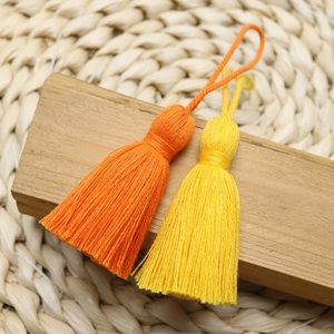 Erkoumi Écologique Bleu Couleur 5cm Long Longe Suspendus Oreilles Coton 11cm Gland Frange pour Rideaux Enfants Jouets Décorations - Product Image 4