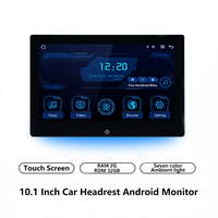 Moniteur d'appuie-tête universel pour voiture Android 10,1 pouces, lecteur multimédia automobile 2+32 Go, prise en charge BT WIFI Mirror Link GPS