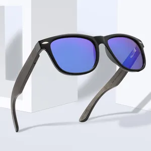 Retro Gafas de Sol Vintage Sommer Brille Sonnenbrillen polarisierte Holz benutzer definierte Logo Sonnenbrillen Männer