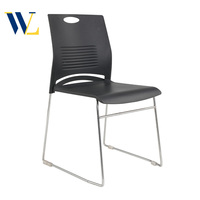 Chaise de bureau scolaire moderne, durable, empilable et écologique de haute qualité pour adultes, avec structure métallique, idéale pour la maison, le bureau, l'appartement et la chambre.