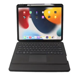 工厂定制阿拉伯语德语西班牙语俄语无线键盘iPad Pro 12.9键盘外壳2018 2020 2021带触控板