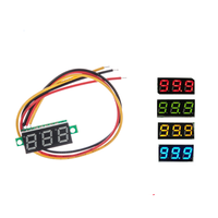 Module Voltmètre DC Numérique Ultra-petit de 0.28 Pouces Tête Affichage Numérique Réglable Voltmètre de Batterie DC0-100V à Trois Fils