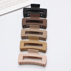 Handgemachte einfache quadratische Kiel Klaue Haarnadel Set neue Kunststoff Frosted Shark Clip Harz Material angepasst - Product Image 6