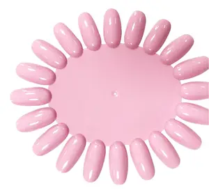 Chuyên Nghiệp Bán Buôn Hồng Swatches Nail Art Mẹo Gel Polish Hiển Thị Thực Hành Bánh Xe Bảng Màu Biểu Đồ - Product Image 1