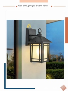 Aluminum Outdoor Lighting Fixtures Retro Wall Lantern With Clear Glass Waterproof Rustproof Decorative Lights - Product Image 6