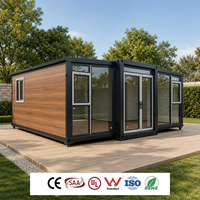 Villa préfabriquée de luxe, unité d'habitation autonome, 20Ft 40Ft, extensible, en panneaux sandwich en acier léger, type conteneur, installation rapide, portable