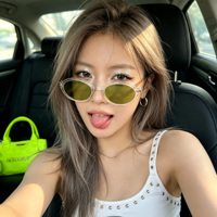 Vente en gros de lunettes de soleil photochromiques rétro vintage de style Y2K, petites lunettes ovales en acétate polarisées pour femmes et hommes, logo personnalisé