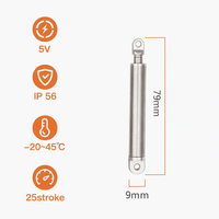 Actionneur linéaire micro 25 mm de course, moteur 5V DC, mini actionneur tubulaire électrique en acier inoxydable, contrôle de mouvement de précision pour maison intelligente