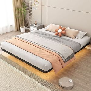 Simple <b>Single</b> Iron <b>Bed</b> Frame 1.5m 1.8m Silent Steel <b>Bed</b> No Headboard Double Iron <b>Bed</b> Stable Support - Product Image 3