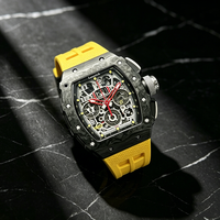 Nouvelle Montre Mécanique Automatique Homme Modèle 2026, 22mm, Aiguilles Lumineuses, Étanche, Tendance, Luxe, Bracelet Silicone pour Hommes
