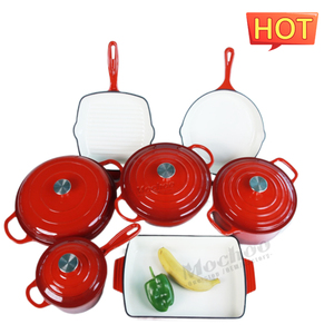 Ensemble De 7 Pièces d'Ustensiles De Cuisine <span class=keywords><strong>En</strong></span> Fonte Émaillée Personnalisé De Grande Taille <span class=keywords><strong>En</strong></span> Direct Usine Pour Grossiste, Faitout De Luxe De Style Design - Product Image 4