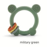 Anneau de dentition unisexe en silicone de qualité alimentaire pour bébé, anti-sucette, 6-12 mois, jouet souple en forme d'ours, sans BPA