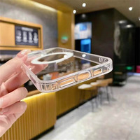 Étui transparent magnétique pour iPhone 16 Pro Max, couverture mobile antichoc en acrylique transparent
