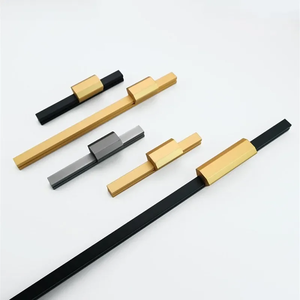 Poignées longues dorées pour meubles, poignées de porte d'armoire en alliage d'aluminium, boutons de tiroir de cuisine et de garde-robe, design moderne et durable - Product Image 1