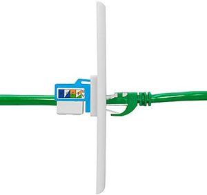 XLEP-0000 คีย์สโตนแจ็ค Cat6 RJ45 แบบ 90 องศา สำหรับติดตั้งบนแผงผนัง สีฟ้า - Product Image 5