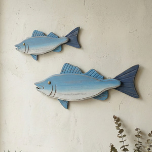 Mediterranean Style 3D Fish <b>Wall</b> Decoration Blue Irregular Shape Home <b>Decor</b> Hanging Item - Product Image 2