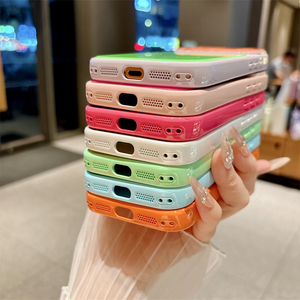 เคสโทรศัพท์อะคริลิคกันกระแทก สีเข้ากัน สำหรับ iPhone 17 Pro 16 15 14 Pro Max ป้องกันเหลือง พร้อมผงวิ้งค์ ป้องกันกล้อง - Product Image 5