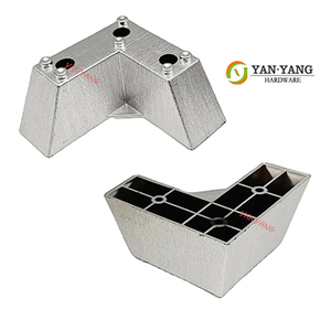 Patas de <span class=keywords><strong>Pl</strong></span>ástico Plateadas Yanyang para Muebles, Patas de <span class=keywords><strong>Pl</strong></span>ástico en Forma de L para Sofá de Esquina, Altura de 50 mm, Patas de Sofá de PP Inyectado para el Hogar - Product Image 1