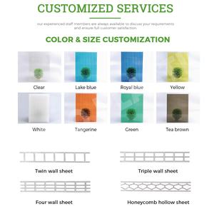 맞춤형 공장 폴리 카보네이트 4X8 투명 트윈 벽 폴리 카보네이트 루핑 시트 가격 온실 - Product Image 2