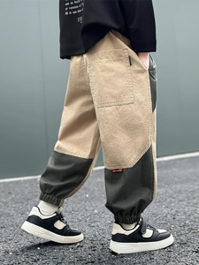 <span class=keywords><strong>Pantaloni</strong></span> da Lavoro per Bambini Maschi, <span class=keywords><strong>Pantaloni</strong></span> con Lacci alle Caviglie, Abbigliamento Primaverile Ampio per Bambini, Abbigliamento Primaverile per Ragazzi, <span class=keywords><strong>Pantaloni</strong></span> Eleganti per Bambini Più Grandi - Product Image 3