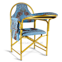 Chaise de prière musulmane pliable de luxe en métal pour mosquée, avec sac de rangement pour livre, idéale pour la liturgie religieuse