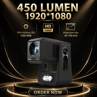 Nouveau projecteur intelligent 2026 ultra-clair 450 lumens avec optique intégrée LED Android 12 et double bande pour jeux