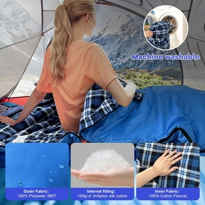 Sac <span class=keywords><strong>de</strong></span> couchage léger et compact en polyester/nylon avec duvet d'oie pour adultes, 3 saisons, camping, randonnée, portable, pour le backpacking - Product Image 6