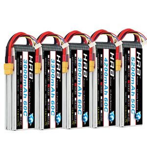 Batterie LiPo HRB 2S-6S 4000mAh 60C avec connecteurs T/<span class=keywords><strong>XT60</strong></span>/TR/<span class=keywords><strong>XT90</strong></span>/EC5 pour voiture RC, bateau, drone FPV et modèle réduit - Product Image 1